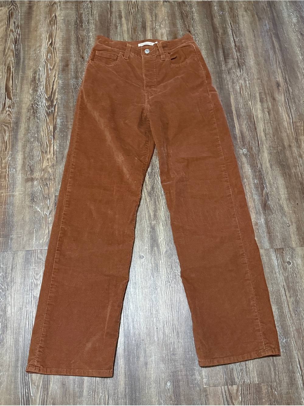 Levi's Ribcage Straight Ankle Pants Women's 26 Button Fly in Velvet Sandalwood W